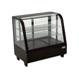 MIGSA RTW-100L Vitrina Refrigerada de Mesa Cristal Curvo 2 Puertas Corredizas 68 Cm