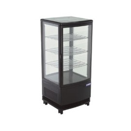 MIGSA RT-78L 2R Refrigerador Exhibidor Panoramico Negro 2 Puertas Curvas