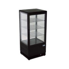 MIGSA RT-78L Refrigerador Exhibidor Panorámico Negro 1 Puerta Recta