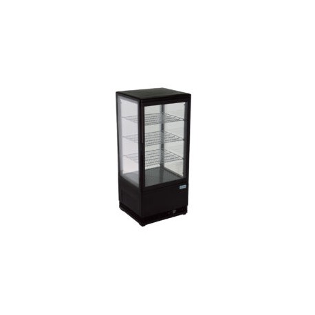 MIGSA RT-78L Refrigerador Exhibidor Panorámico Negro 1 Puerta Recta