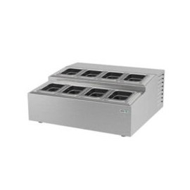 ASBER ATC-4+4 Topping Refrigerado Sobre Mostrador 8 Insertos