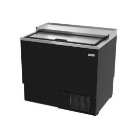 ASBER AGF-50-HC Glass Froster en Vinil Negro 2 Puerta Solida Corrediza 44.1 Pies Cúbicos