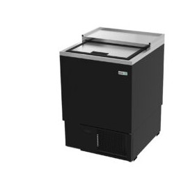 ASBER AGF-24-HC Glass Froster en Vinil Negro 1 Puerta Solida Corrediza  13.23 Pies Cubicos