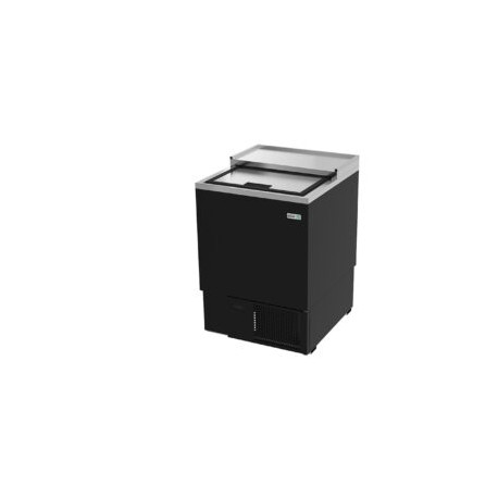 ASBER AGF-24-HC Glass Froster en Vinil Negro 1 Puerta Solida Corrediza  13.23 Pies Cubicos