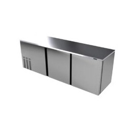 ASBER ABBC-94-S-HC Contra Barra en A. Inox. 3 Puertas Solidas 26.4 Pies Cubicos