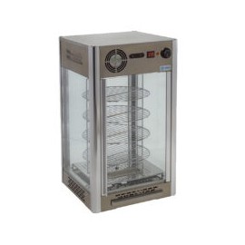 MIGSA RTR-108L Vitrina Pizzera Caliente con Rack Giratorio de 4 Niveles Hasta 35 Cm Diametro