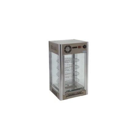 MIGSA RTR-108L Vitrina Pizzera Caliente con Rack Giratorio de 4 Niveles Hasta 35 Cm Diametro