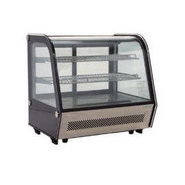 MIGSA RTW-120L Vitrina Refrigerada de Mesa Cristal Curvo 2 Puertas Corredizas 70 cm