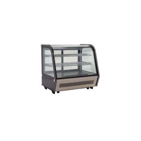 MIGSA RTW-120L Vitrina Refrigerada de Mesa Cristal Curvo 2 Puertas Corredizas 70 cm