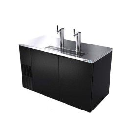 ASBER ADDC-58-HC Dispensador de Cerveza en Vinil Negro-2 Puerta-2 Torre para 3 Barriles