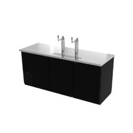 ASBER ADDC-68-HC Dispensador de Cerveza en Vinil Negro-2 Puerta-2 Torre para 3 Barriles